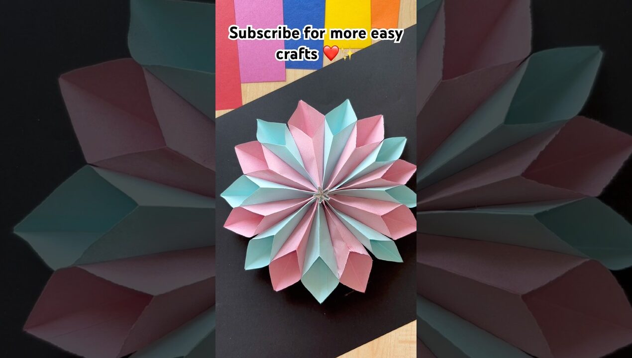 Easy 3D Paper Flower 🌸 | Viral DIY Craft You Must Try 😍