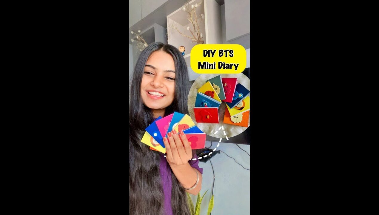 DIY BTS Mini Diary 😱 #crafteraditi #youtubepartner #shorts #youtubeshorts #diy #bts @CrafterAditi