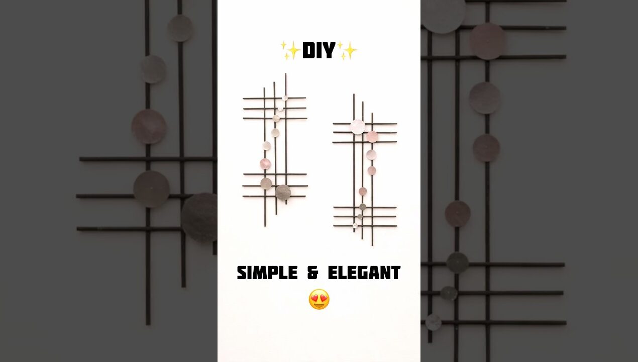 DIY Wall Decor 😍 | Easy & Elegant Home Decoration Ideas #diy #papercraft #homedecor #shorts #viral