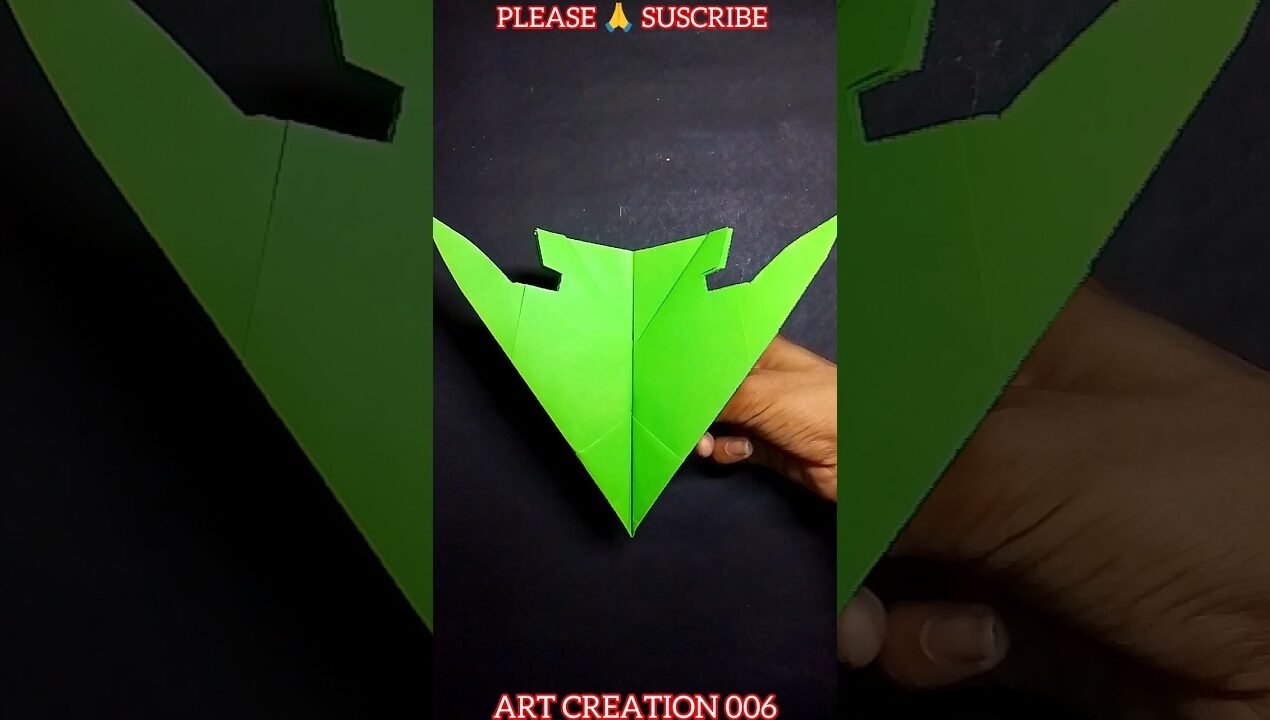 long time flying paper plane easy craft ideas #viralshorts