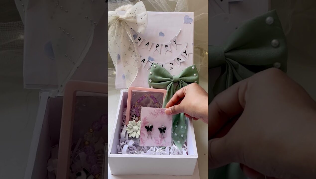 Aesthetic Blue Birthday Hamper #diy #gift #art #artandcraft #shorts #viralshorts #handmade #birthday