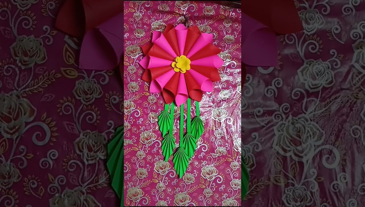 DIY Paper Flower Wall Hanging | Easy Handmade Home Decoration Idea | Step by Step Tutorial 🌸