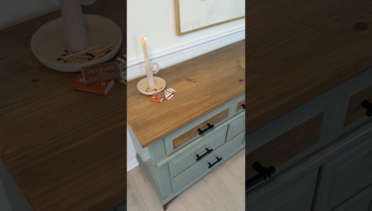 $20 dresser turns into $400+ #furnitureflip #shorts #diy #thrifting #satisfying
