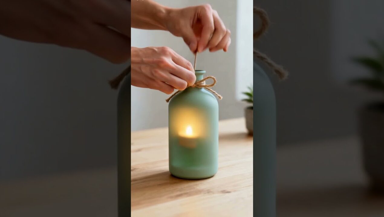 tempat lampu hias dari botol bekas #diy #education #tutorial #creative #cuan #botolbekas botol #idea