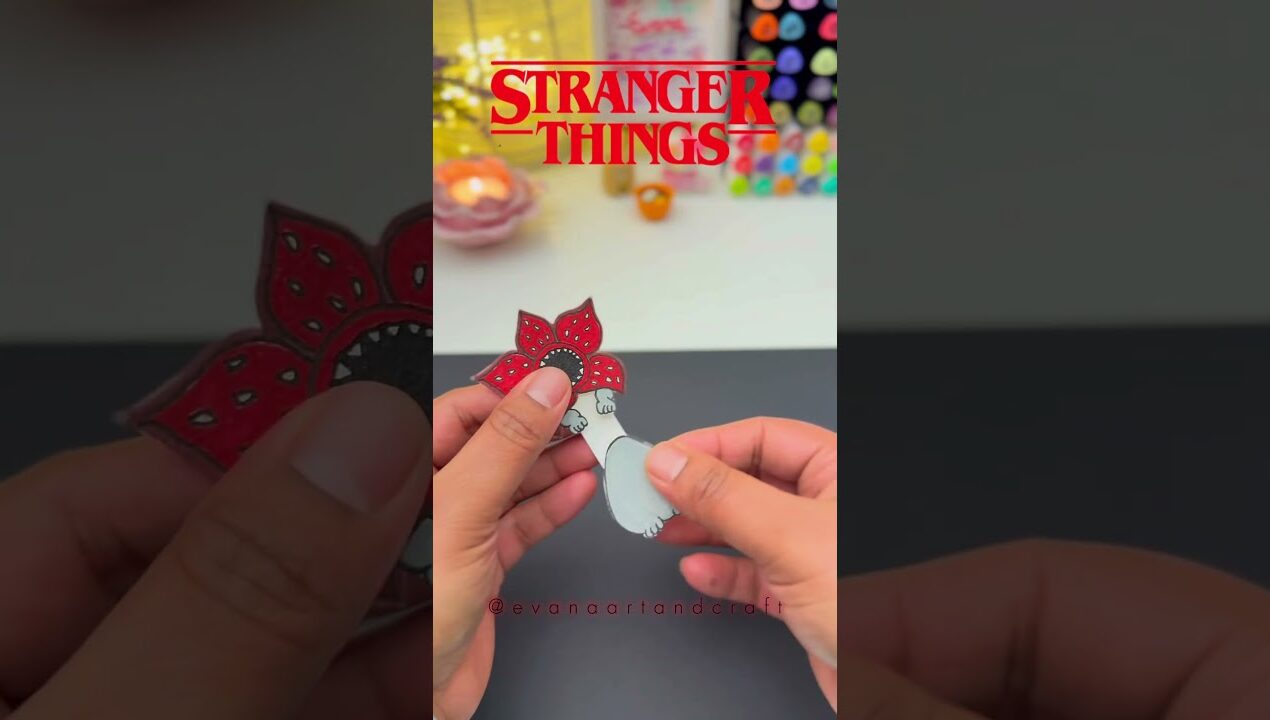 Make a Easy Stranger Things Paper Toy😱 #diy #craft #fypシ #shorts #ytshorts