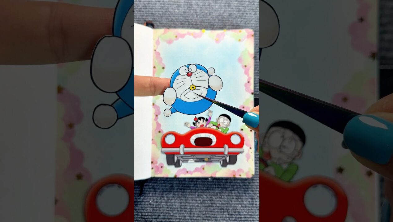 Doraemon scrapbooking✨#doraemon #scrapbooking #journal #journaling a#scrapbook #diy #shorts