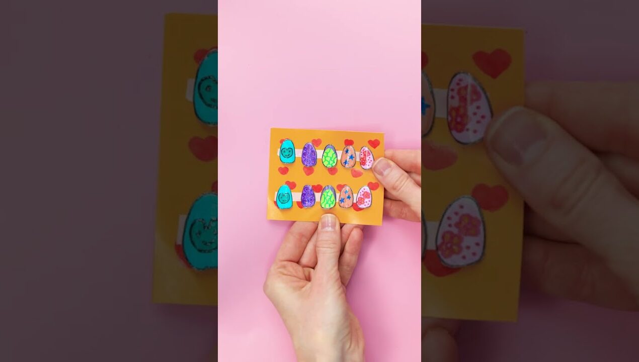 DIY Bright Paper Nails! 💅🌈 Easy Craft for Kids #shorts #fun