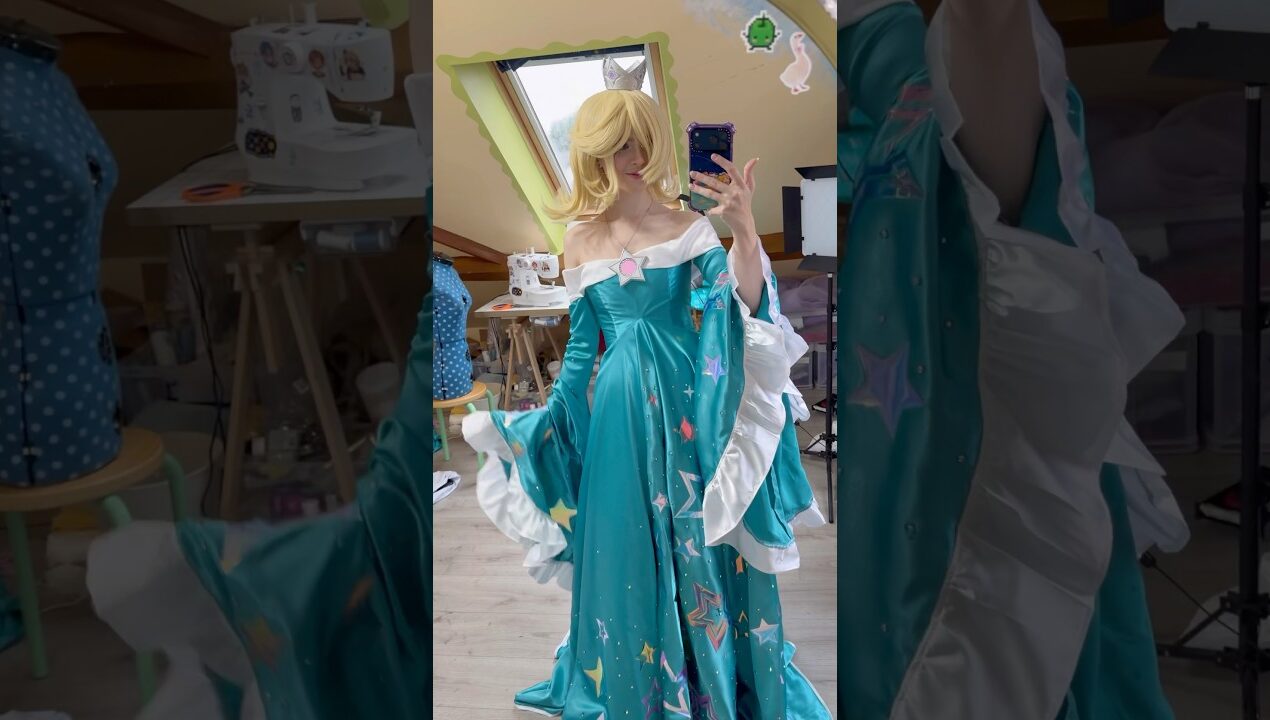 Finishing my Rosalina Cosplay 🤩💫 #cosplay #diy #sewing