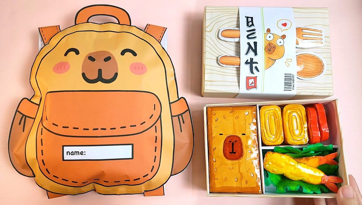 Capybara School Blind Bag + Kawaii Bento Box 🍱 | What’s Inside? DIY ASMR