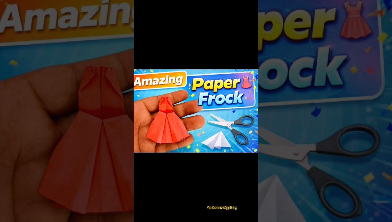 Paper Se Amazing Frock Banaye 😍 | Easy DIY Paper Dress Tutorial#DIY paper frock tutorial