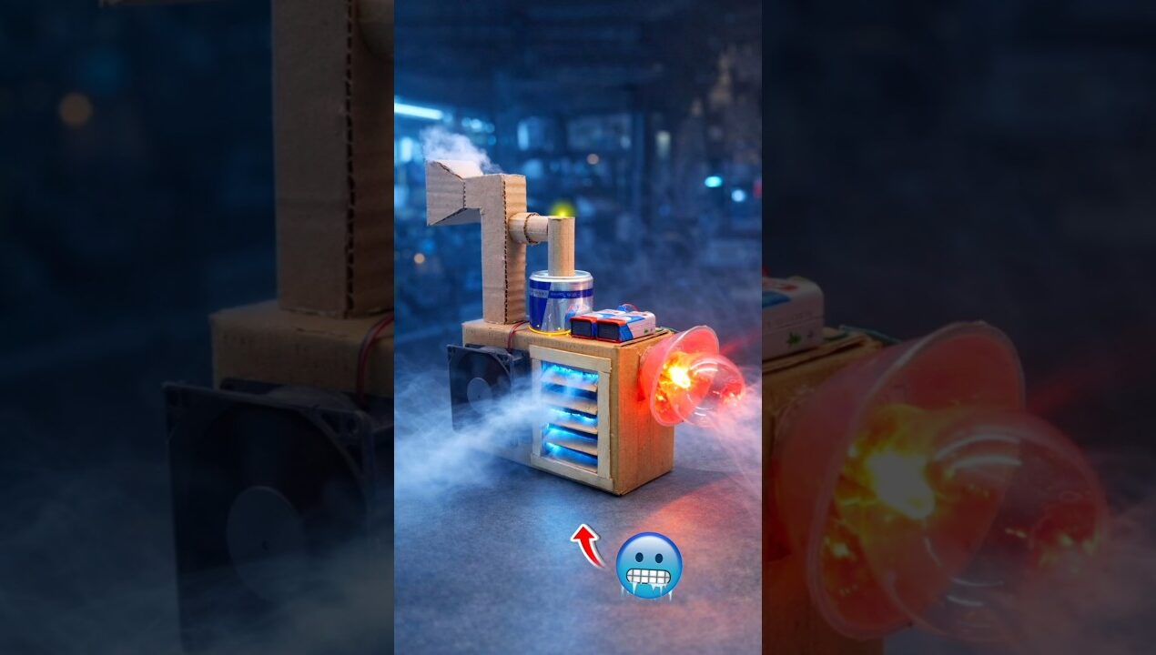 Mera DC motor jugad 🌬️❄️ gaon ka style #trending #experiment #diy