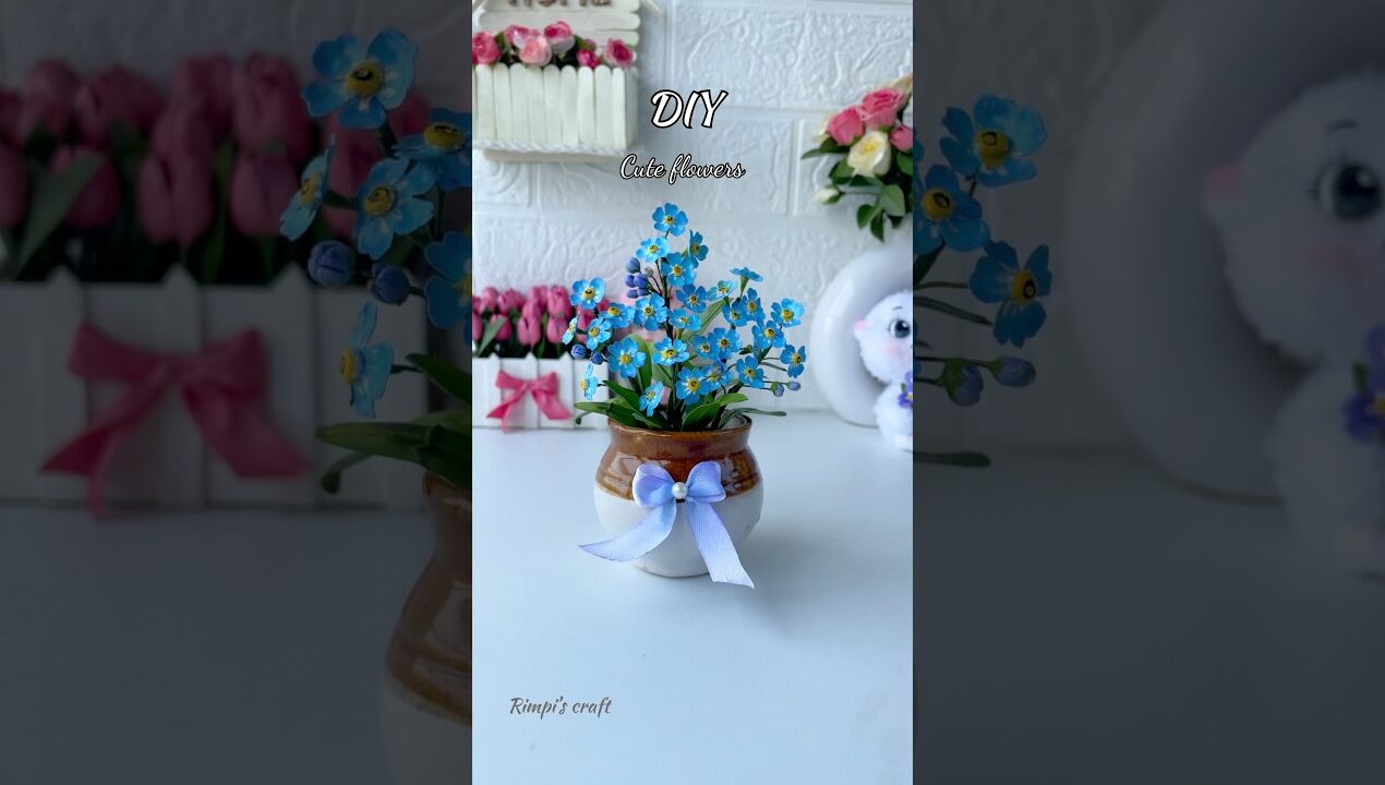 DIY Cute Flowers #sorts #viralvideo #viralshort #flowers #handmade #roomdecor #diy #craft #aesthetic
