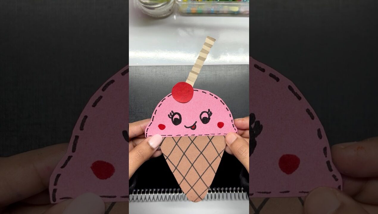 Easy paper icecream craft ideas for kids #viral #trending #shorts #ytshorts