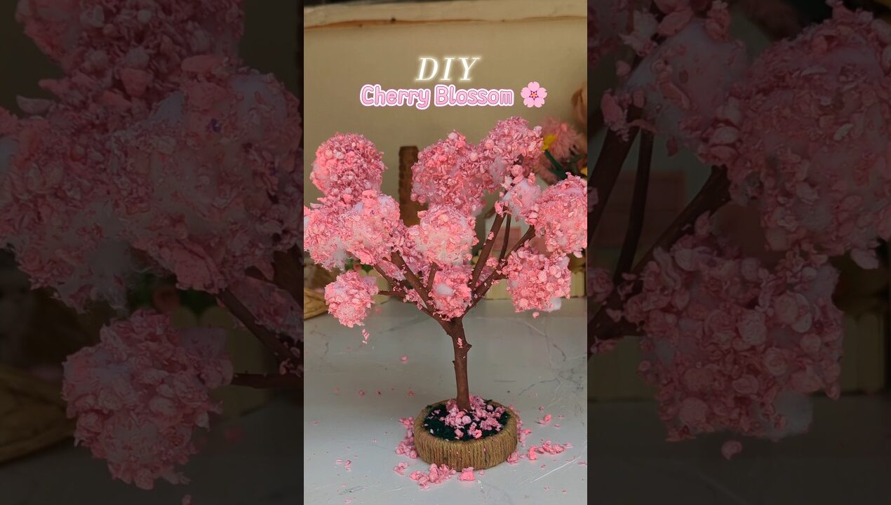 DIY Super Clay  Blossom 🌸#diy #aesthetic #superclay #pinterest #shorts #viral #minitree #craft