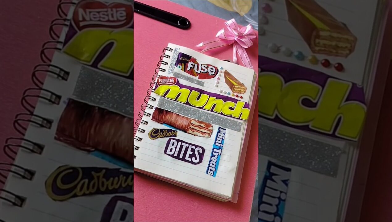 Junk Journal with me 🍫✨ 🤩#shorts #art #drawing #doodle #diy #trending