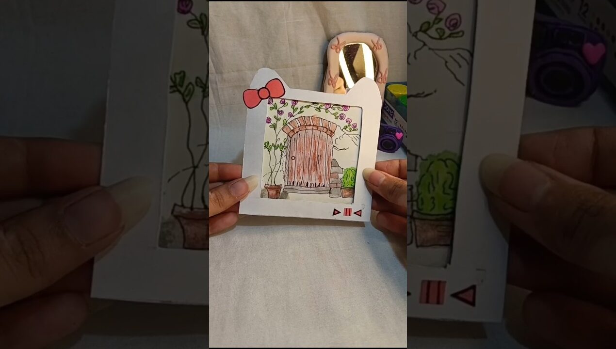 Diy photo frame ideas 🌷 #drawing #art #trending #ytshorts #diy #acrylicpainting #artist #shorts #