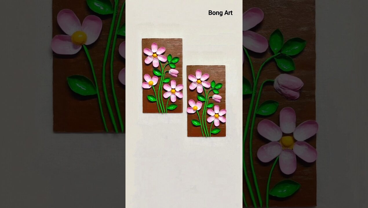 DIY Beautiful Wall Decor With Cardboard And Medicine Wrappers #shorts #craft #youtubeshorts