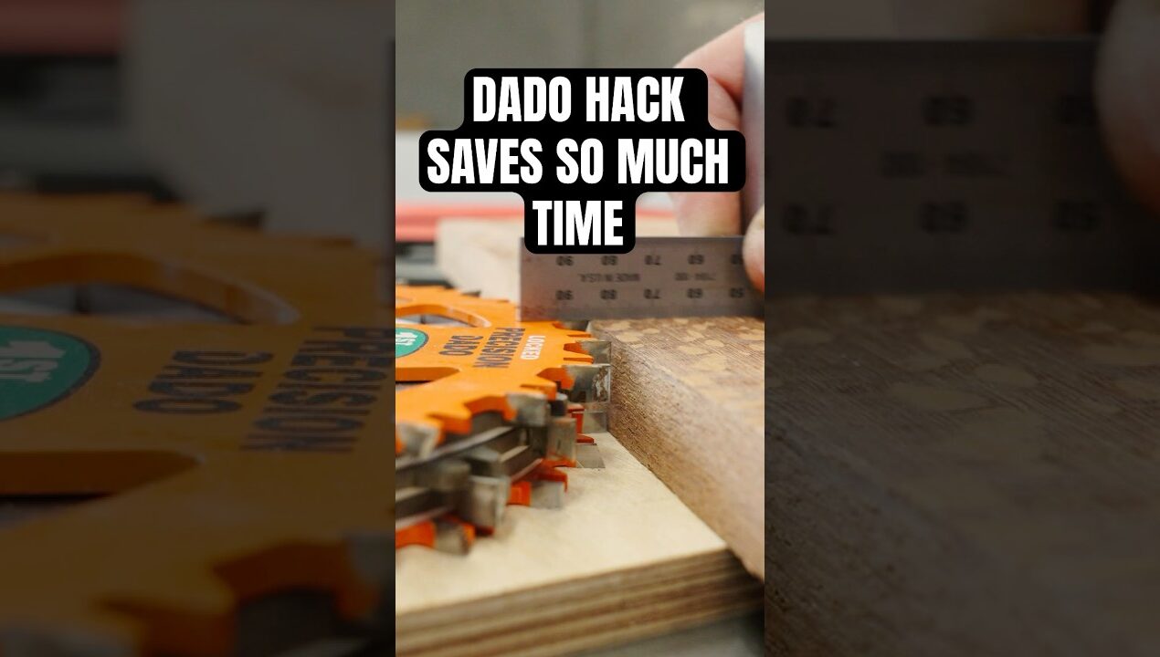 One Trick to Perfect Dado Widths Every Time #woodworking #shorts #diy