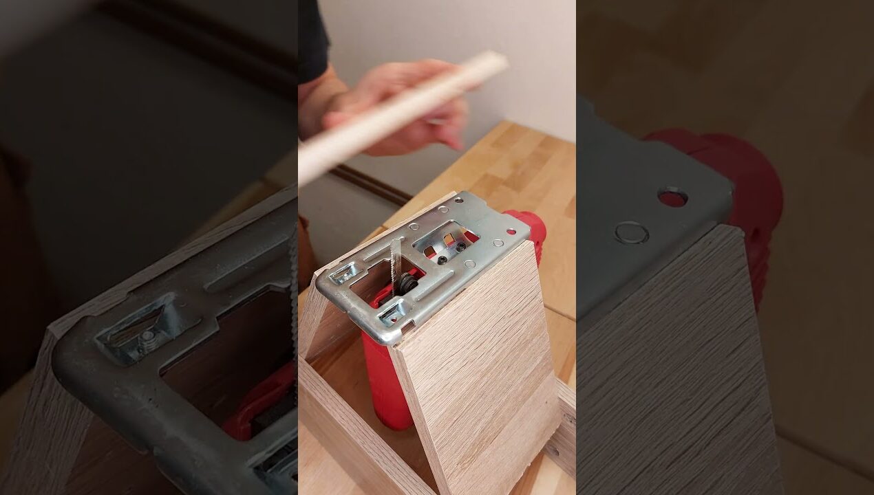 Sick Jigsaw Hack! (better than circular saw?) #diy #woodworking #shorts