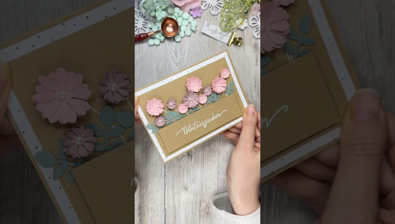 🌸 Einfache DIY Blumenkarte – Ein Tutorial #basteln #kartenbasteln #bastelanleitung #diy