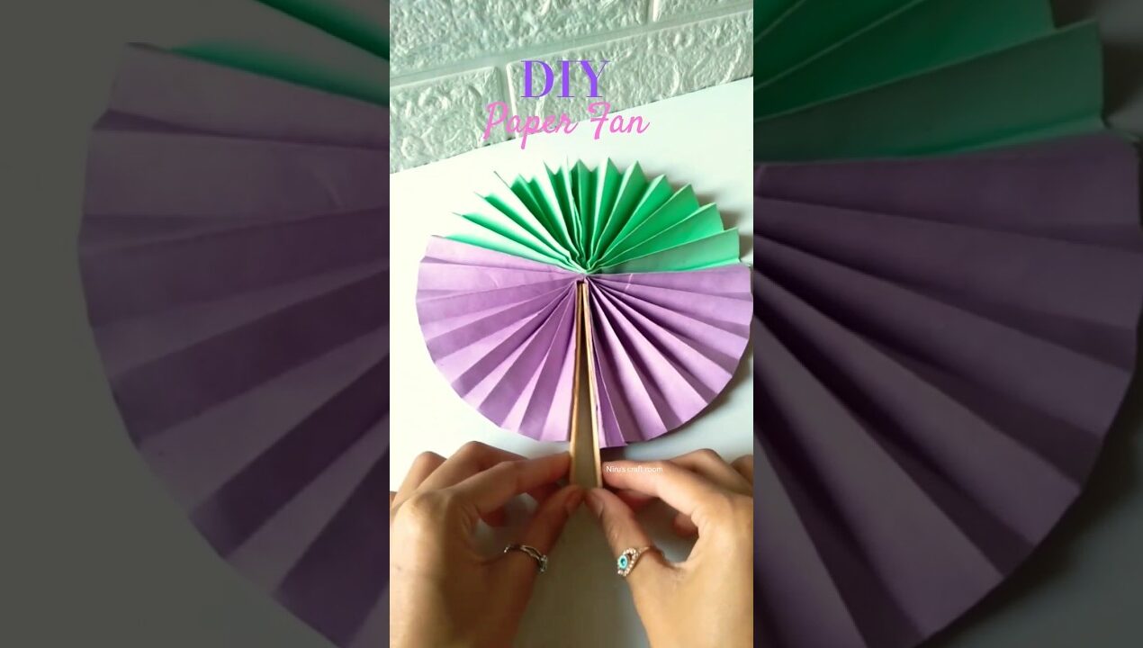 how to make paper fan 🌬#shorts #shortsfeed #paperfan #explore #fyp #foryou #diy #youtubeshorts
