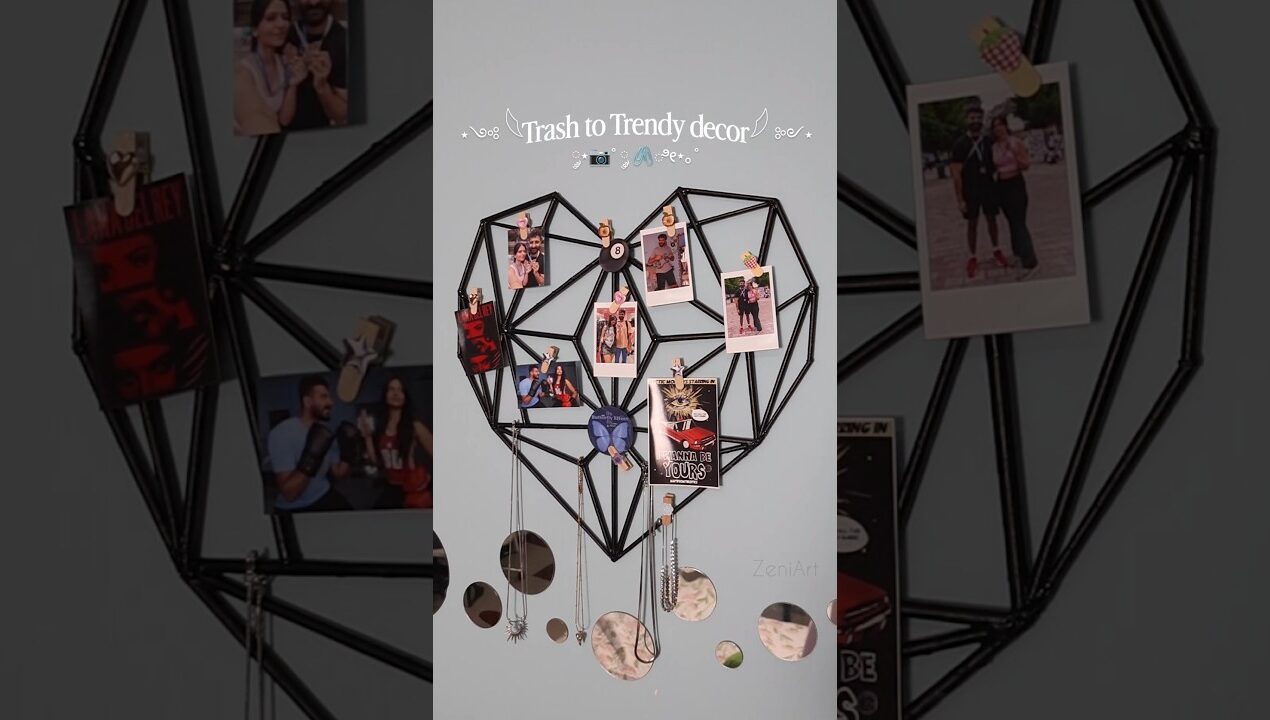 ❌Don't throw away your newspaper 🗞️ and ice cream sticks 🍭| DIY Wall grid & Clips Room decor idea