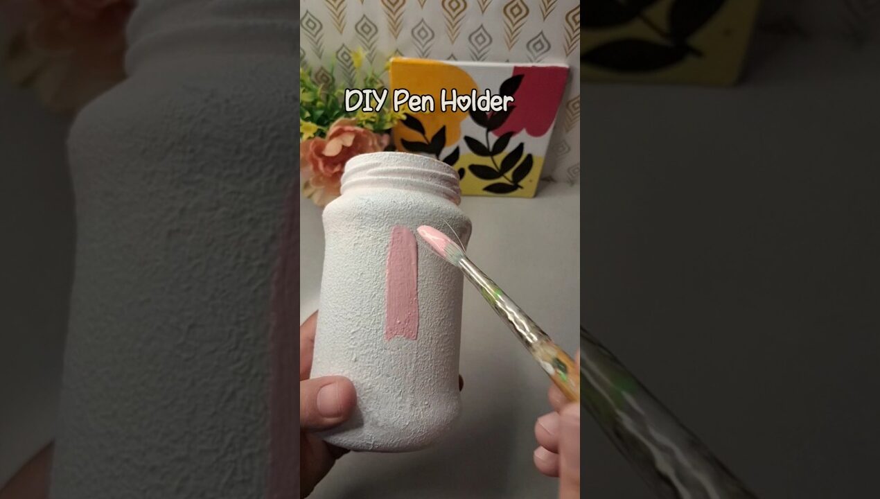 Aesthetic Mini Jar Pen Holder 🎀 🎀🎀Handmade Craft#shorts #diy #craft #aesthetic