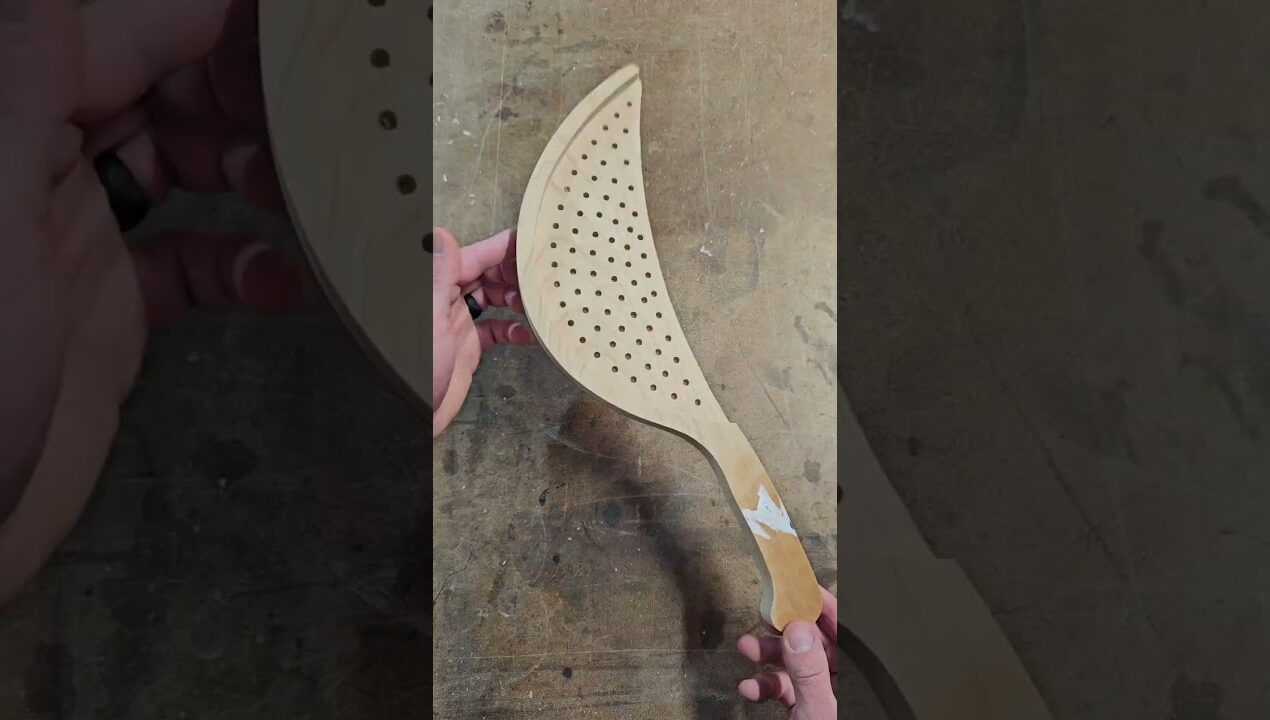 Not your average wooden strainer. Made from Cherry. #woodworking #woodscraft #diy #woodshop #wood