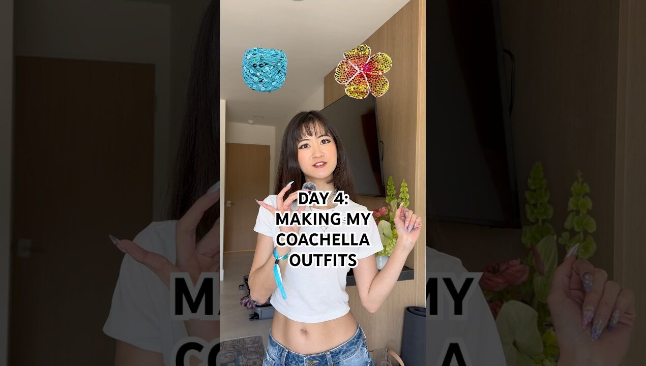Day 4 of making my Zara Larsson inspired outfit for Coachella 😩 #coachella #fashioninspo #diyoutfit