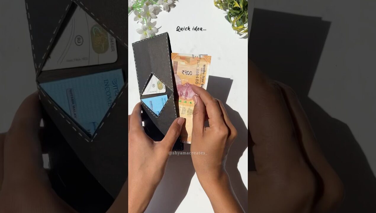 Trust the process||try this cute mini wallet diy#wallet#diy#handmade#quick#ideas#craft#cute