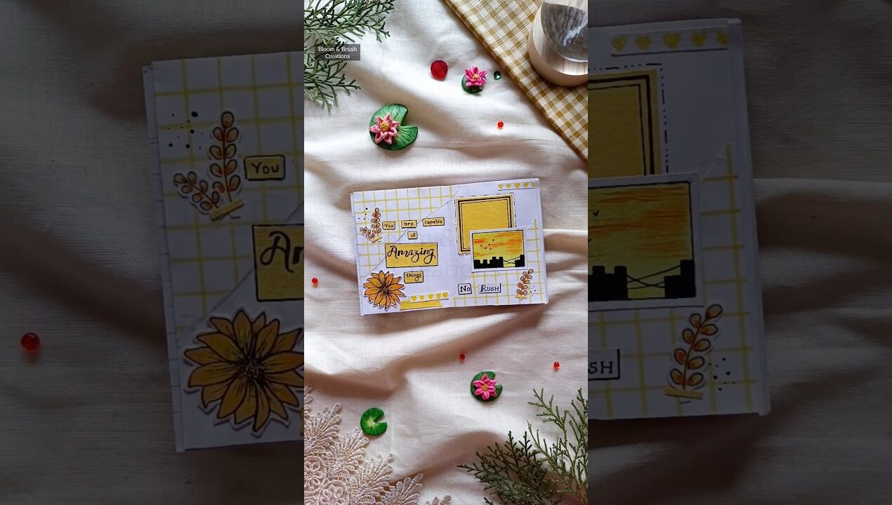 Yellow Journal Ideas 💛 | Handmade Journal। #journal #viralshort #trendingnow #scrapbooking