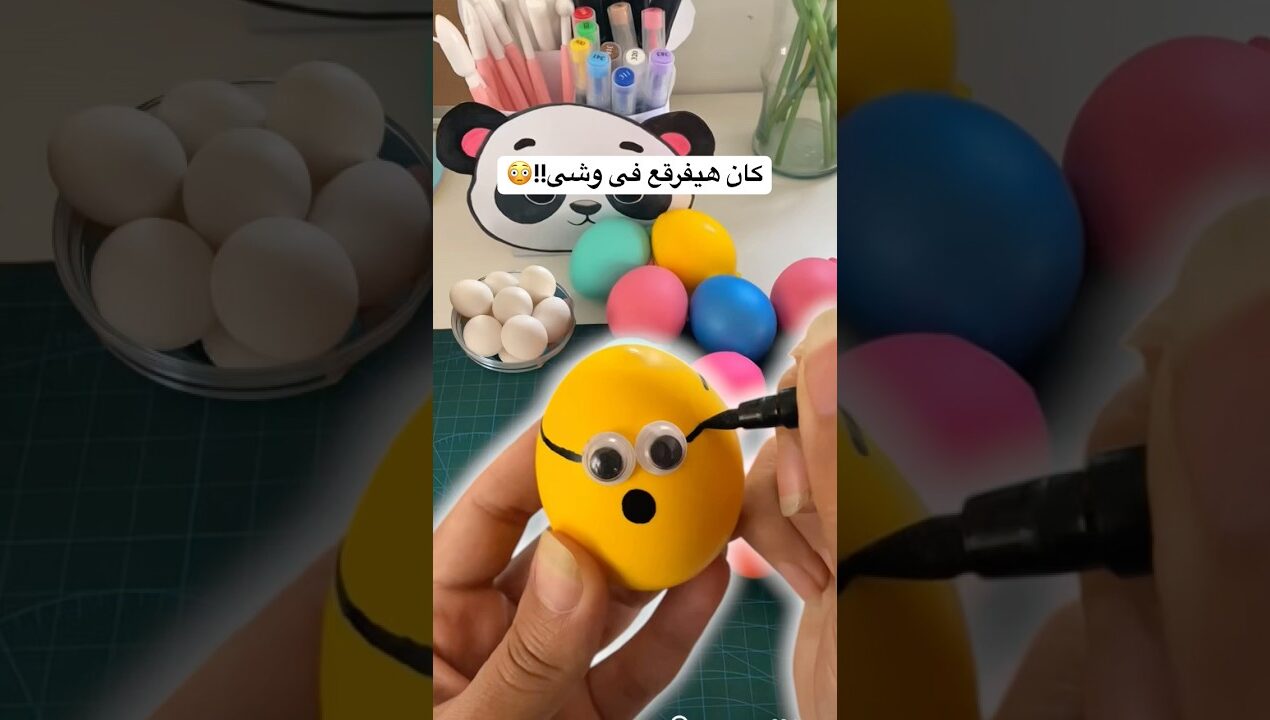 لونت البيض و النتيجة صدمة بجد!!😱 #diy #art #viral #رسم #اكسبلور #shorts #fyp