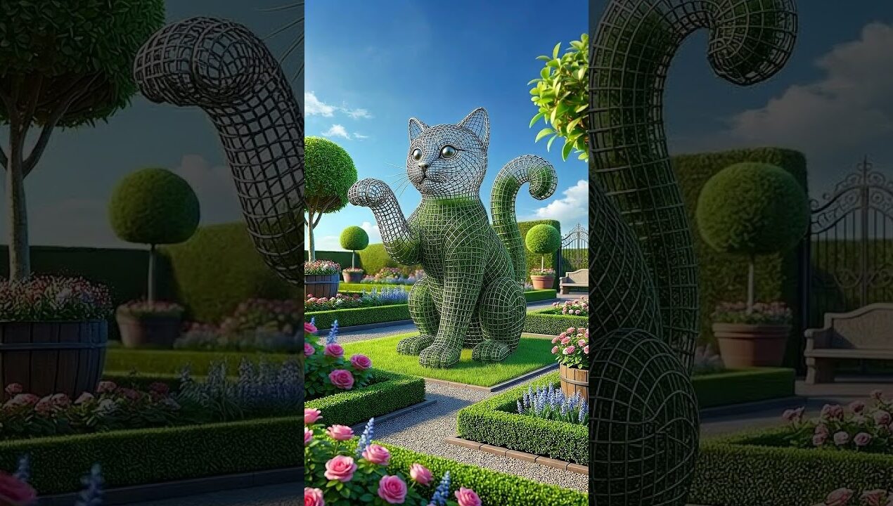From Bush to GIANT CAT! 🐈 Mind-Blowing Garden Art Reveal!