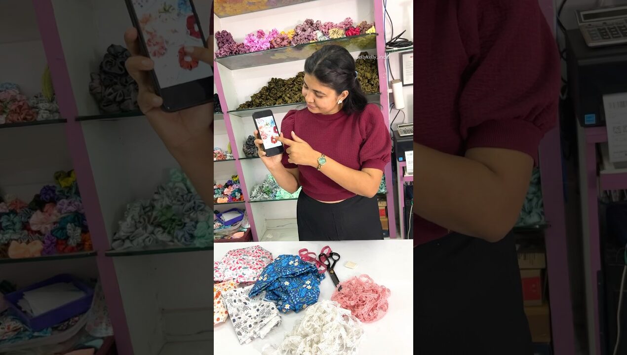 Handmade Scrunchie Making 💖 | Daily Small Business Vlog ✨#diy #hairaccessories #trending