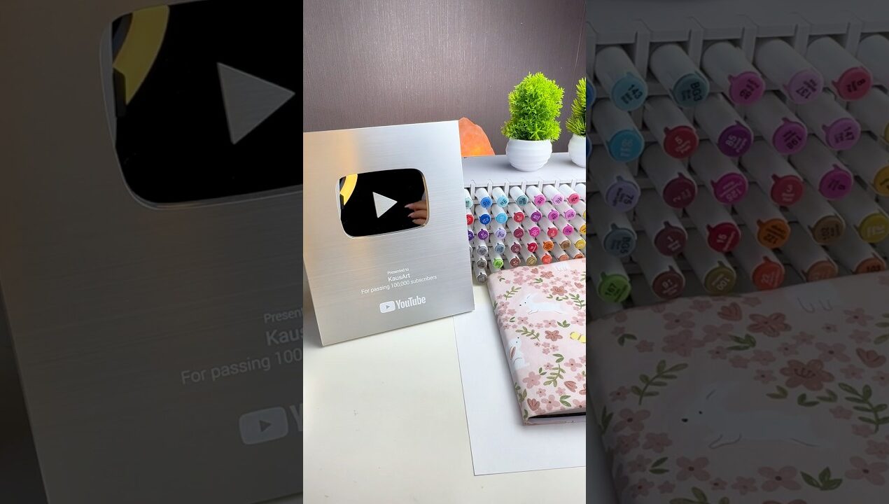 My YouTube Silver Play Button Finally Arrived! 🥹✨ #art #sticker #diy #silverbutton #thankyou