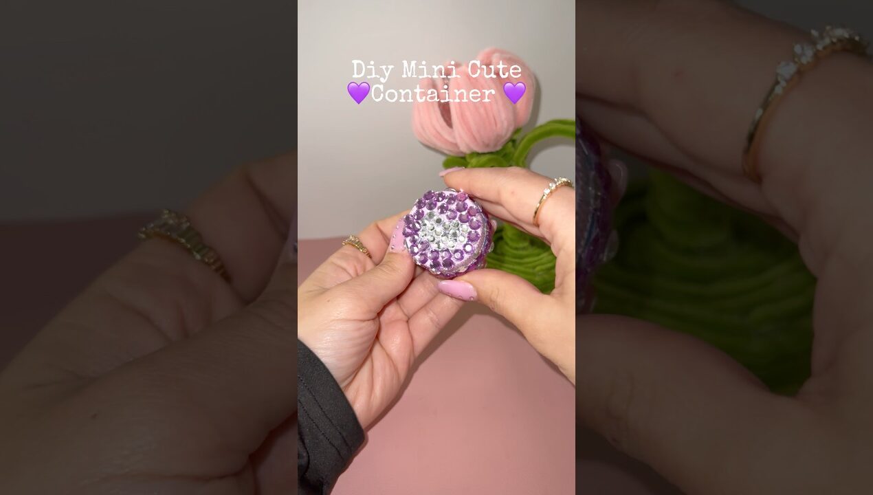DIY 💜 Mini CUTE Container | EASY Craft GIFT Idea #diy #viral #trending #cute #craft #creative