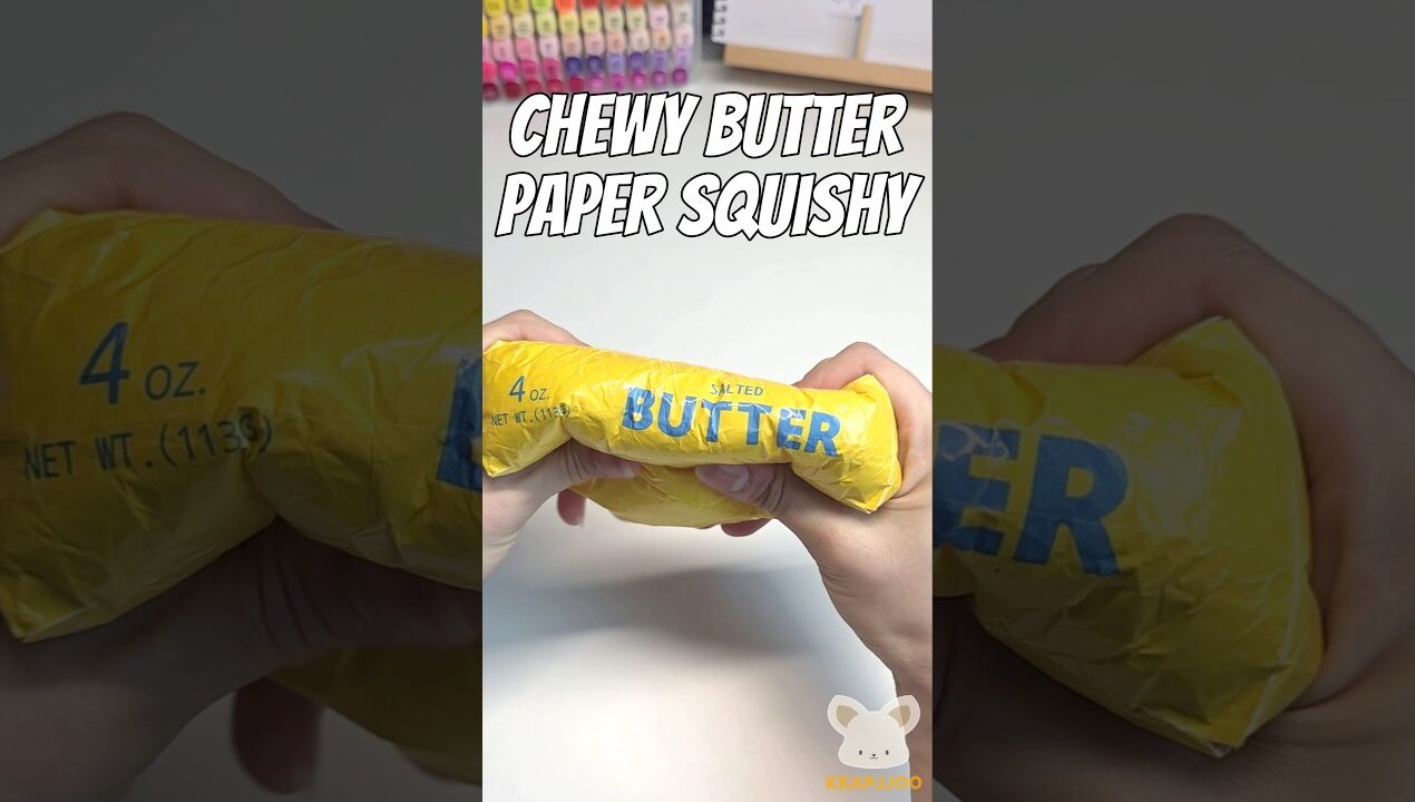 DIY Paper Squishy | Chewy Butter – So Satisfying #craft #howtomake #fidgettoys