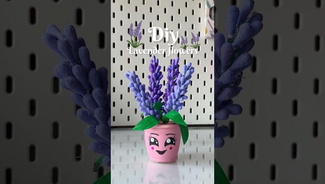 DIY Lavender Flower Aesthetic Home Decor #viralasharts #homedecor #DIYplanter #DIY#artificialplant