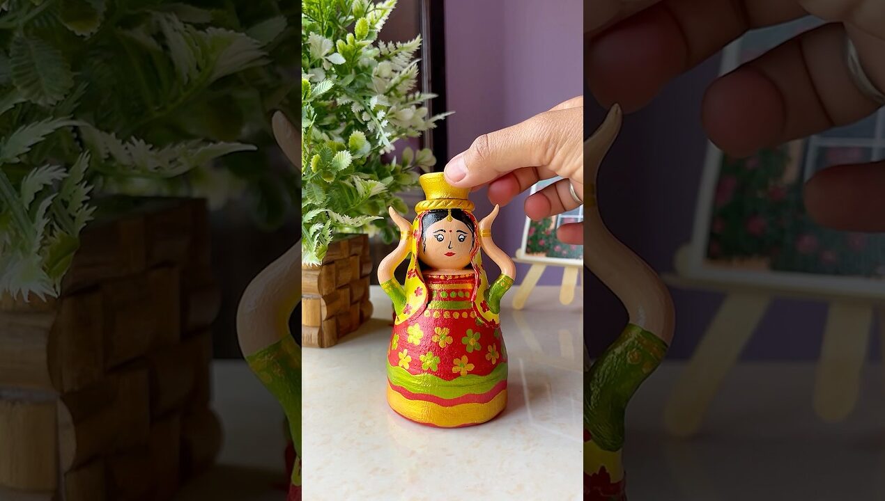 Diy kulhad lady🪆#diy #art #ytshorts #recycledart #homedecor #ytshorts #viralvideo