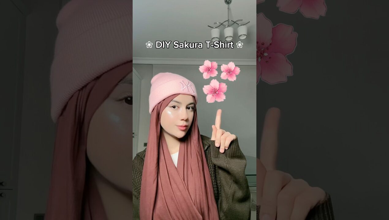 DIY Sakura T-shirt 🌸 (No sewing) #diy