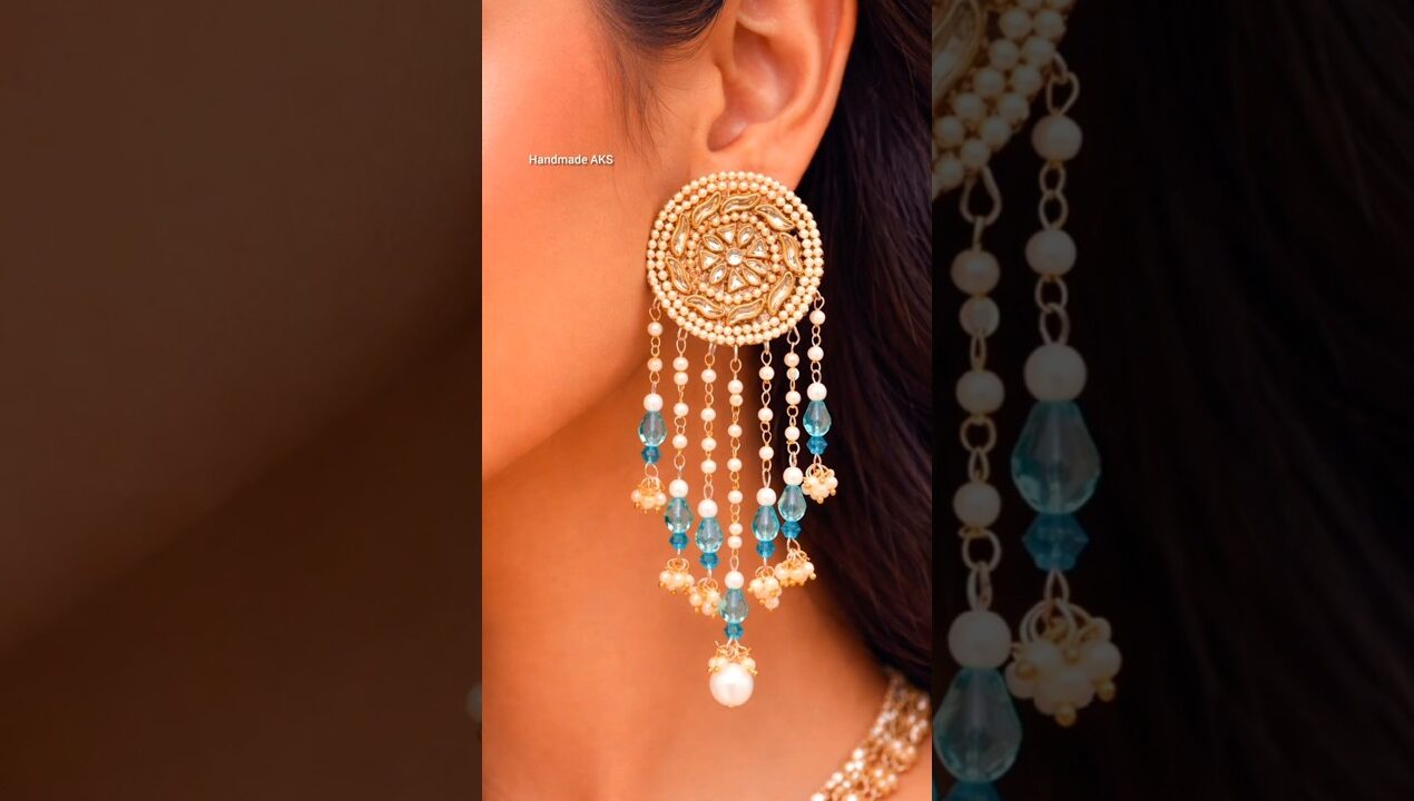 Easy DIY Kundan Earrings at Home💖✨#diy#shorts#ytshorts #handmade#creative