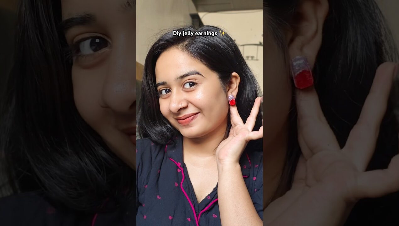 DIY Jelly Earrings 💗#shorts #trending #viral #ytshorts #youtubeshorts #earrings #diy