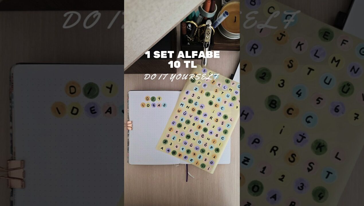 Alfabe setim yoktu, ben de kendim yaptim✨️ #diy #diyalphabet #doityourself #diyideas #diystationery