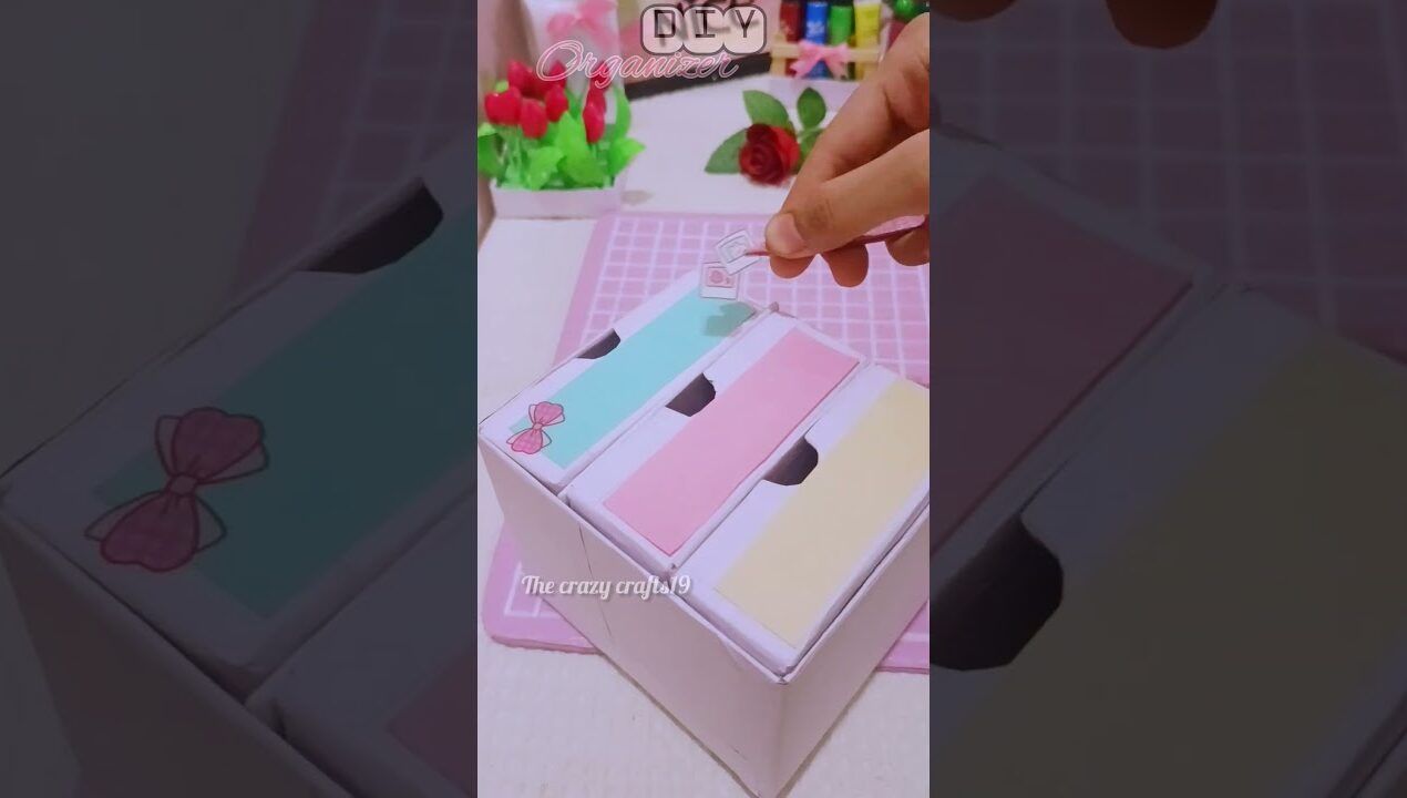 DIY organizer USING waste CARDBOARDS  ❤️ #diy #craft #diyideas