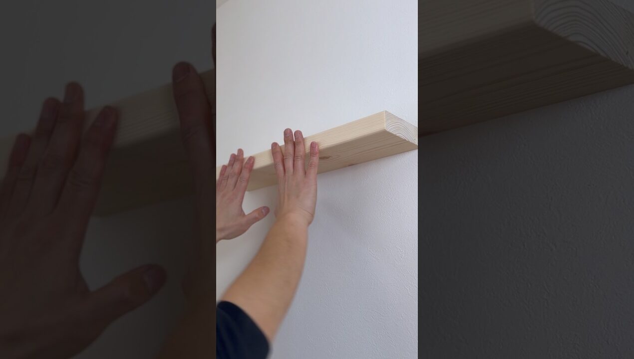 Floating Shelf Is Easier Than You Think  #shorts #woodworking #diy