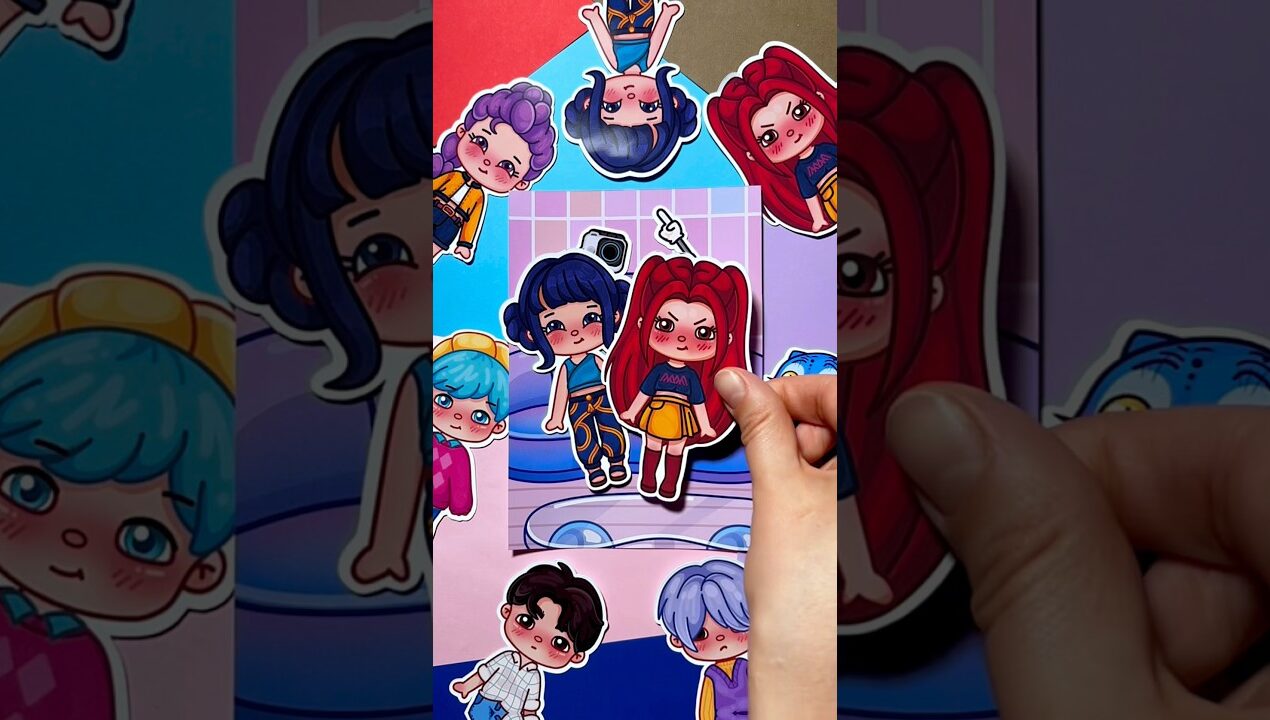 Toca Huntrix 🥰 #papercraft #huntrix #pazu #diy #ideas #quietbook #tocaboca  #kawaiiworldhouse