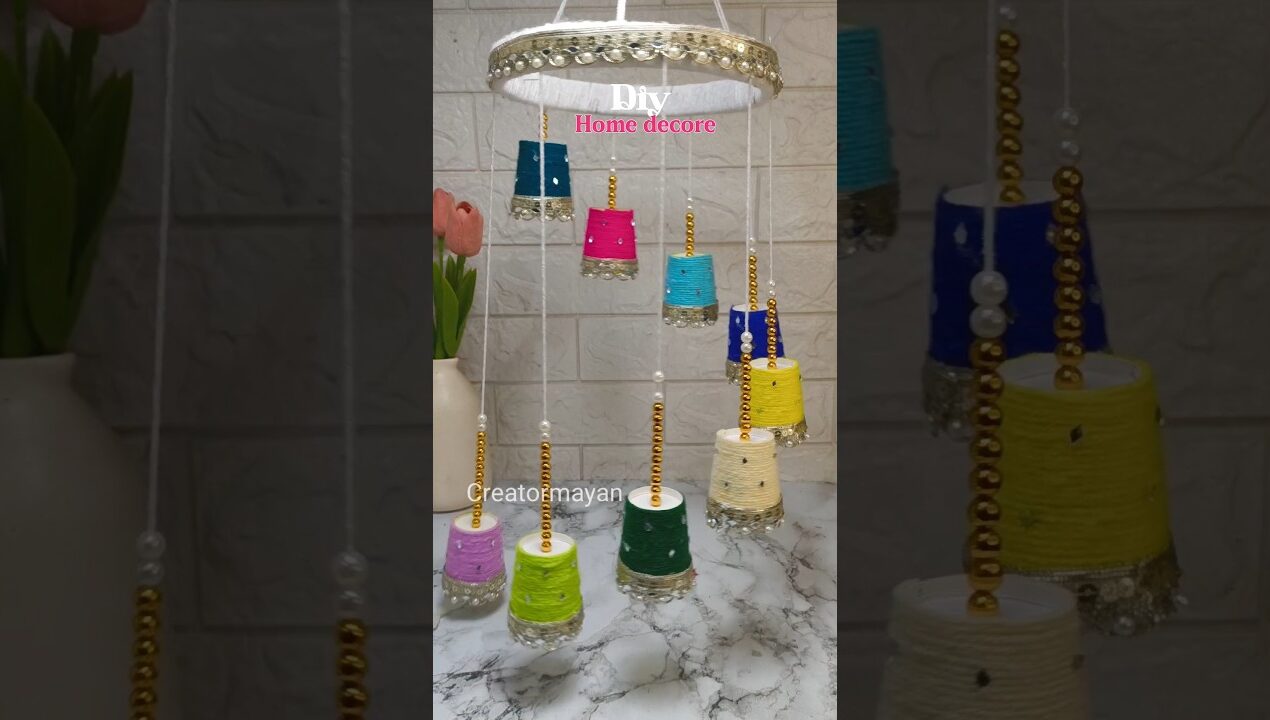 diy Wall hanging #viral #decor #handmade#art #craft  #viralreel#shortvideo 👍😊