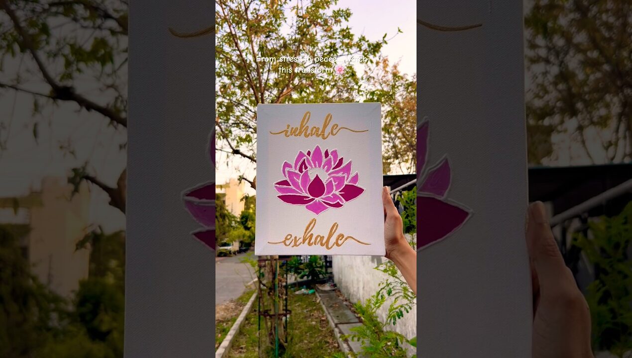 Inhale peace, exhale stress 🌸✨#theroshni #diy #art #craft #ytshorts #yt #artshorts #youtubeshorts