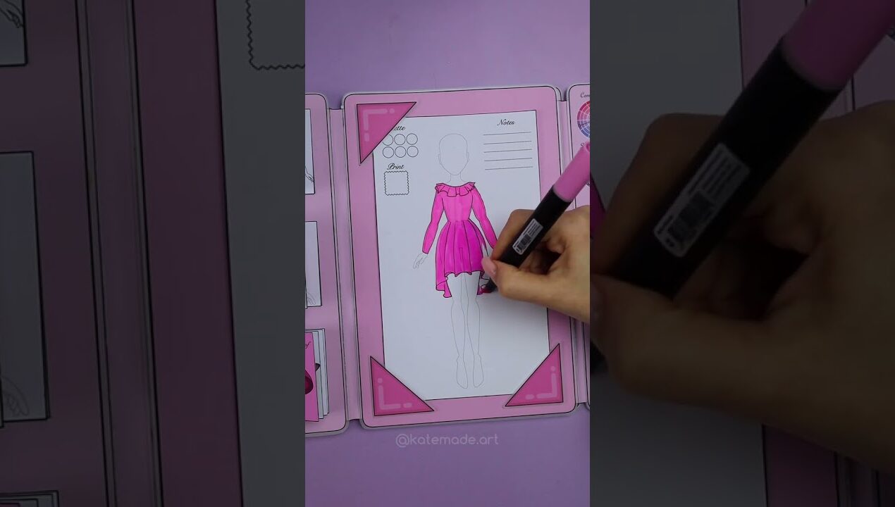 DIY Paper House with a Twist: The Dress Drawing Edition