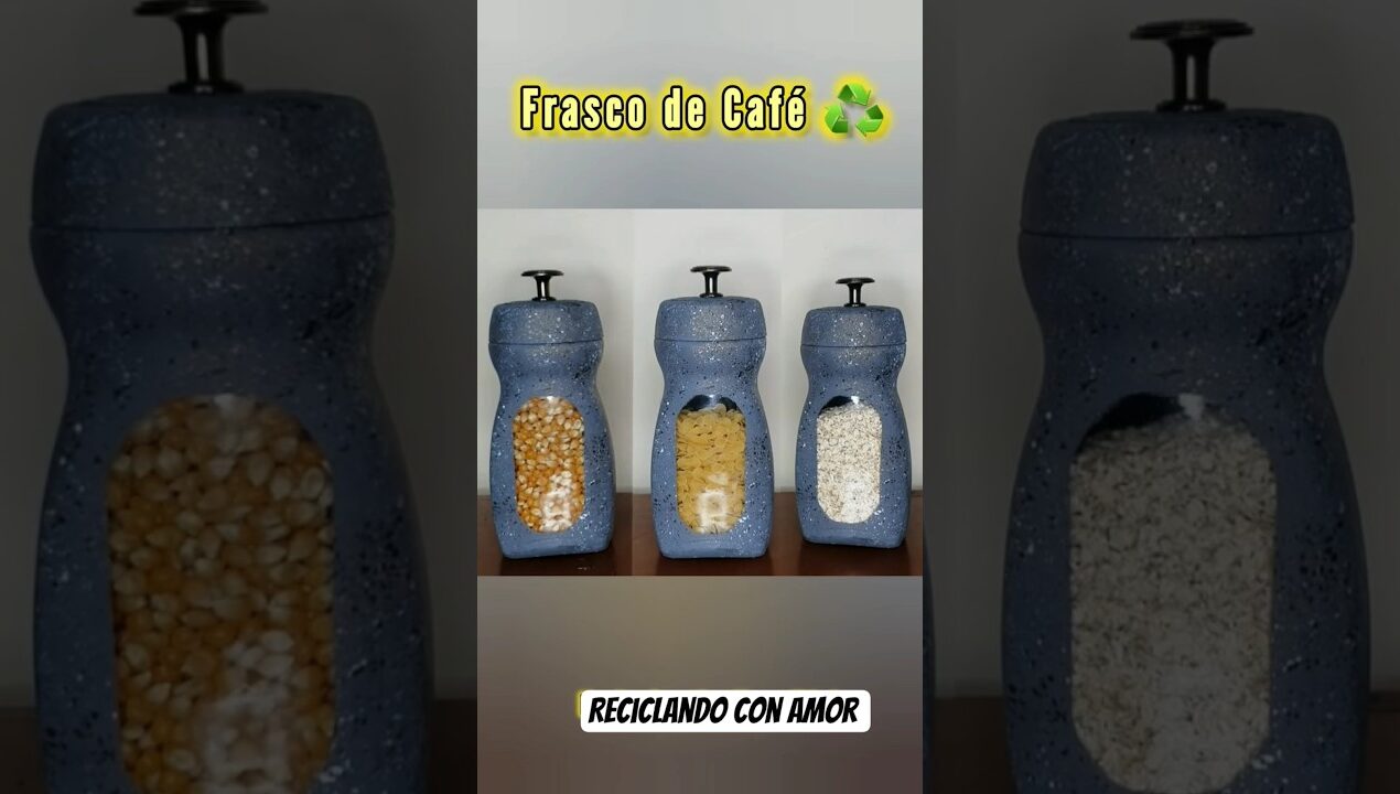 Aprovecha tus Frasc9s de Café y Crea! ideal Útil para la Cocina 👌